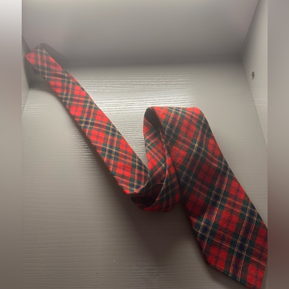 Viyella by Gant Red Plaid Men's wool blend Tie